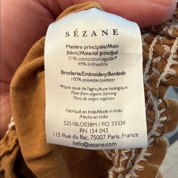 Sezane Marru Blouse NWT Size 42 - Picture 4 of 7